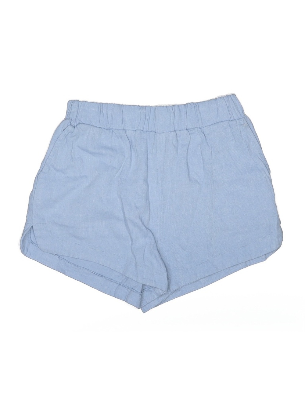 Blank NYC dusty Blue Women's Linen-Blend Elastic Waist Shorts